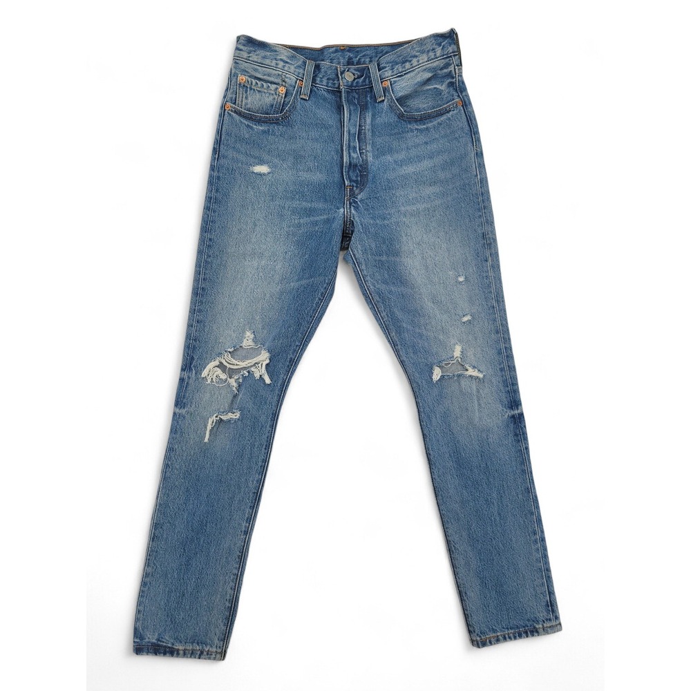Levi's 501 S Button Fly Jeans 28x30 Distressed Vintage‎ Fit High Rise Denim